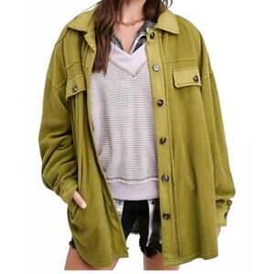 NEW LA MIEL sunset fleece jacket in olive